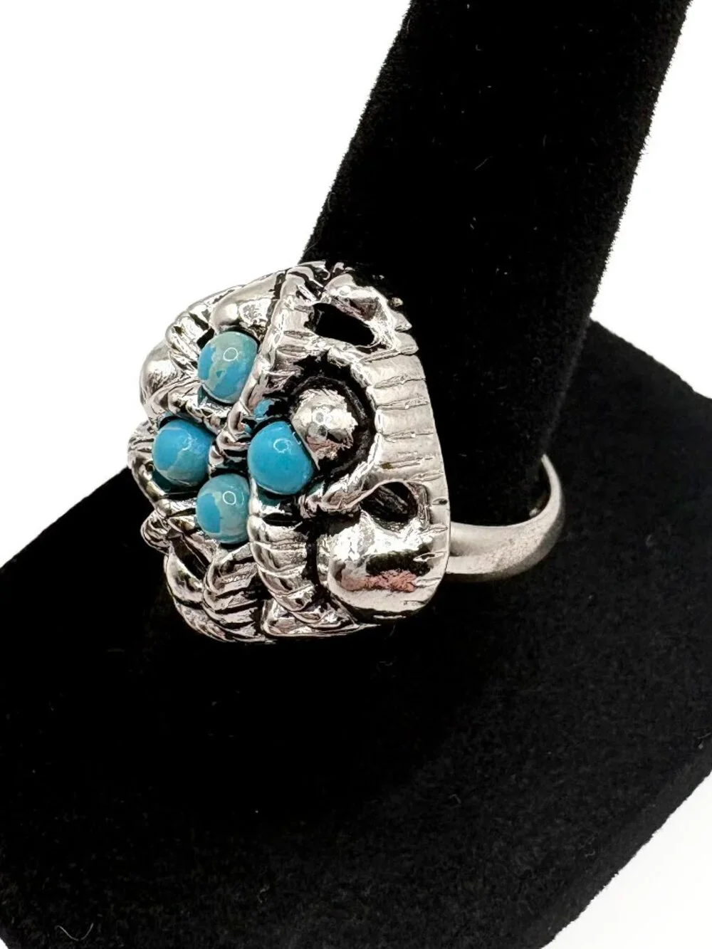 Vintage Avon Faux Turquoise Ring Sierra Collection 1975